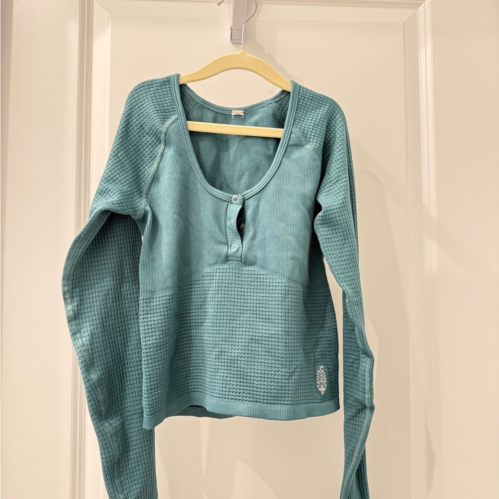 Women's Teal Long Sleeve Top